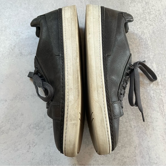 Prada Gray Blue Men’s Tie Sneaker Size 8 1/2 - Picture 6 of 7